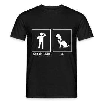 Dein Freund - Ich - Hund Vektor - Männer T-Shirt - Schwarz - Vorne - AI Model Male 178 light (178cm)