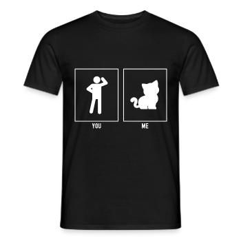 Du - Ich - Miezekatze - Männer T-Shirt - Schwarz - Vorne - AI Model Male 178 light (178cm)