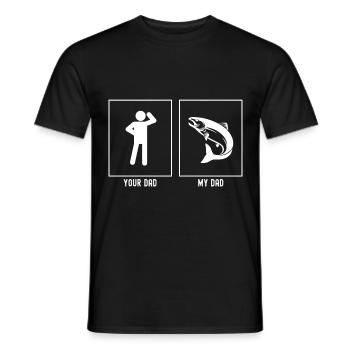 Your Father - My Father - Fishing Illustration - Men's T-Shirt - black - Front - AI Model Male 178 light (178cm)