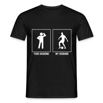 Your husband - My husband - Professional footballer - Men's T-Shirt - black - Front - AI Model Male 178 light (178cm)