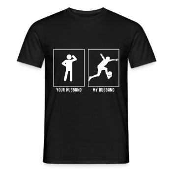 Her Husband - My Husband - Advanced Foot - Men's T-Shirt - black - Front - AI Model Male 178 light (178cm)