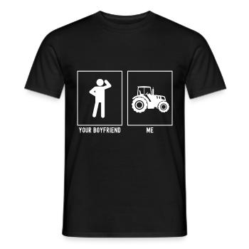 Dein Freund - Ich - Bauernhof Traktor - Männer T-Shirt - Schwarz - Vorne - AI Model Male 178 light (178cm)