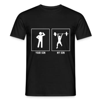 Votre fils - Mon fils - Remise en forme - T-shirt homme - noir - Devant - AI Model Male 178 light (178cm)