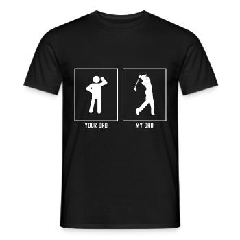 Your Father - My Father - Golfer Stroke - Men's T-Shirt - black - Front - AI Model Male 178 light (178cm)