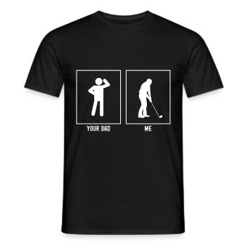 Your Father - Me - Hitting Golf Ball - Men's T-Shirt - black - Front - AI Model Male 178 light (178cm)