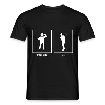 Dein Vater - Ich - Golf schlagen - Männer T-Shirt - Schwarz - Vorne - AI Model Male 178 light (178cm)