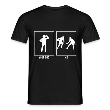 Ton père - Moi - Joueur de basket-ball - T-shirt homme - noir - Devant - AI Model Male 178 light (178cm)