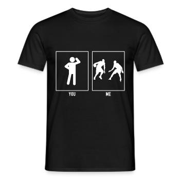 You - Me - Duo Basketball - Men's T-Shirt - black - Front - AI Model Male 178 light (178cm)