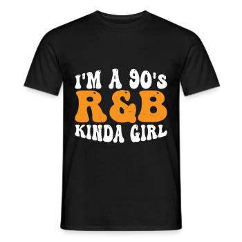 I'm A 90's R'b Kinda Girl 18 - Männer T-Shirt - Schwarz - Vorne - AI Model Male 178 light (178cm)