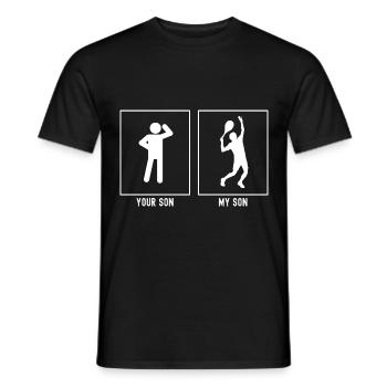 Ton fils - Mon fils - Tennis Serve - T-shirt homme - noir - Devant - AI Model Male 178 light (178cm)