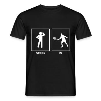 Ton père - Moi - Joueur de tennis - T-shirt homme - noir - Devant - AI Model Male 178 light (178cm)