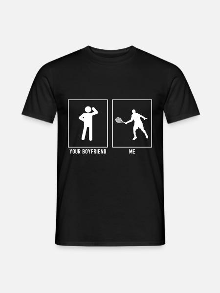 Your friend - Me - Tennis player - Men's T-Shirt - black