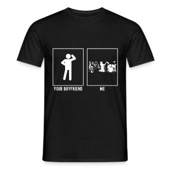 Votre ami - Moi - Musique Instruments multiples - T-shirt homme - noir - Devant - AI Model Male 178 light (178cm)