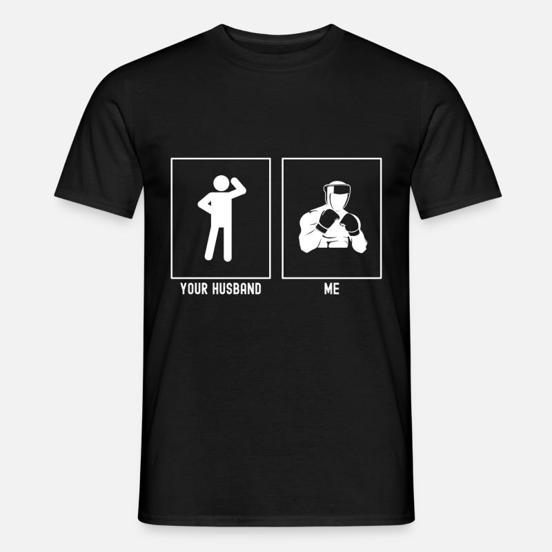 Son mari - Moi - Boxe professionnelle - T-shirt homme - noir