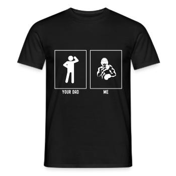 Your Father - Me - Boxing Half Body - Men's T-Shirt - black - Front - AI Model Male 178 light (178cm)