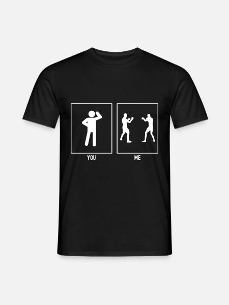Vous - Moi - Combat de boxe - T-shirt homme - noir
