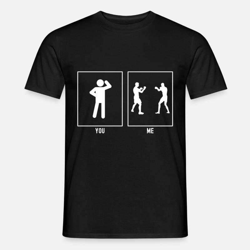 Vous - Moi - Combat de boxe - T-shirt homme - noir