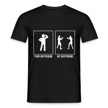 Ihr Freund - Mein Freund - Boxing Fight - Männer T-Shirt - Schwarz - Vorne - AI Model Male 178 light (178cm)