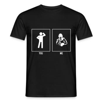 Vous - Moi - Boxe Sport(BO) - T-shirt homme - noir - Devant - AI Model Male 178 light (178cm)