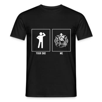 Votre père - I - pompier professionnel - T-shirt homme - noir - Devant - AI Model Male 178 light (178cm)