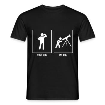 Your Father - My Father - Astronomy Hobby - Men's T-Shirt - black - Front - AI Model Male 178 light (178cm)
