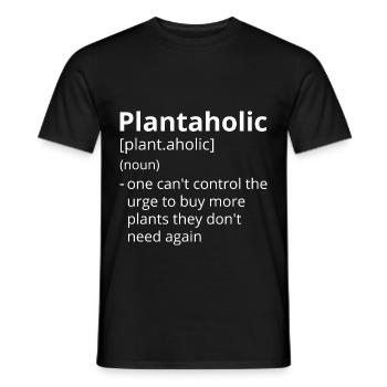 Plantaholic Definition Description - T-shirt homme - noir - Devant - AI Model Male 178 light (178cm)