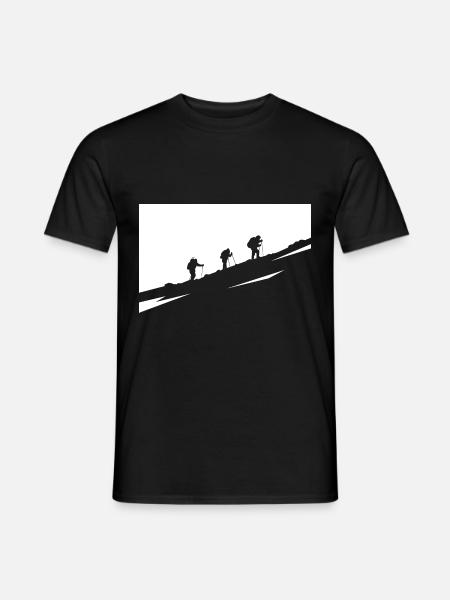 Wandern - (4) - Männer T-Shirt - Schwarz