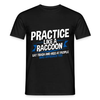 Practice Self-Care Like A Raccoon 4 - Men's T-Shirt - black - Front - AI Model Male 178 light (178cm)
