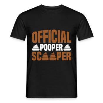 Official Pooper Scooper 60 - Männer T-Shirt - Schwarz - Vorne - AI Model Male 178 light (178cm)