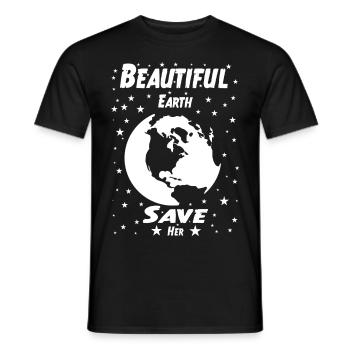 Beautiful earth - T-shirt homme - noir - Devant - AI Model Male 178 light (178cm)