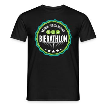 Lustiges Party Männertag Bierathlon Design Papa - Männer T-Shirt - Schwarz - Vorne - AI Model Male 178 light (178cm)