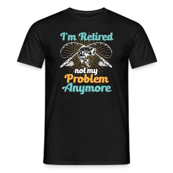 Retirees and fishing - Men's T-Shirt - black - Front - AI Model Male 178 light (178cm)