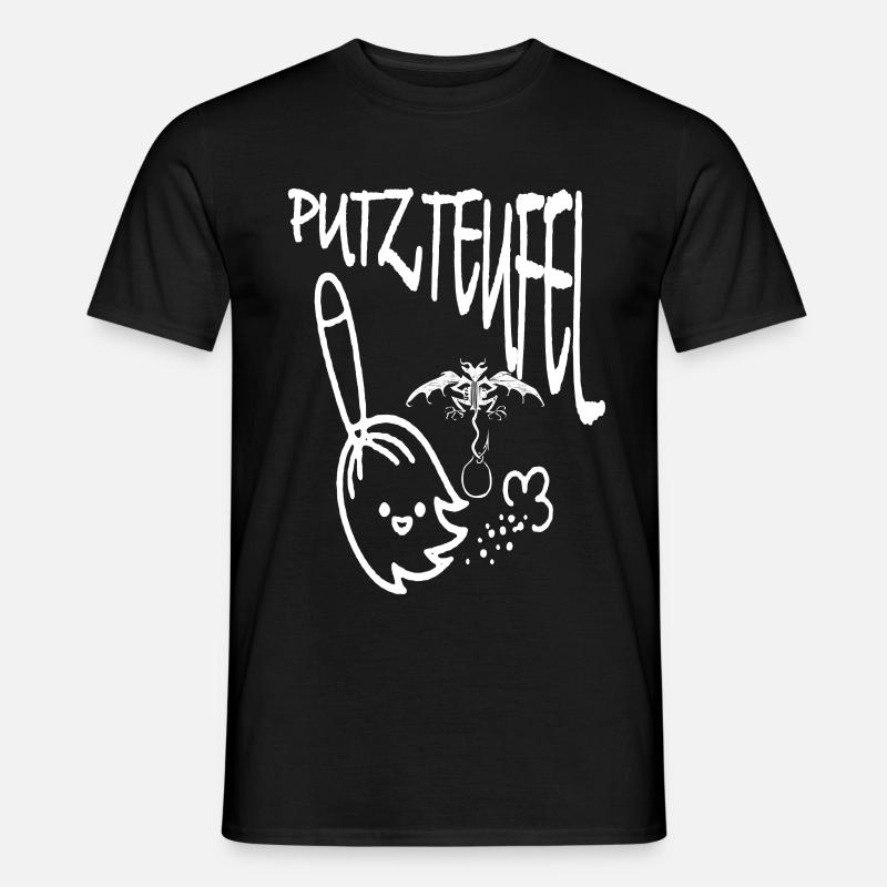 Putzteufel süß - Männer T-Shirt - Schwarz