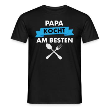 Dad cooks best cool design father's day - Men's T-Shirt - black - Front - AI Model Male 178 light (178cm)