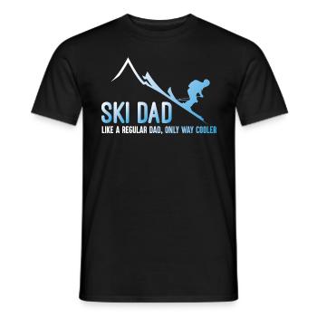 Cool Ski Papa Montagnes Ski - T-shirt homme - noir - Devant - AI Model Male 178 light (178cm)