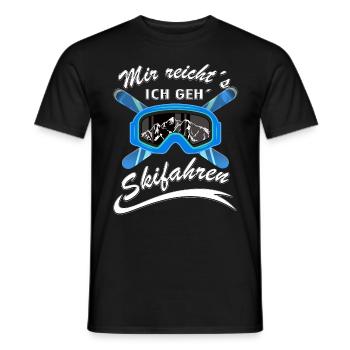 Mir reichts ich geh Skifahren Mega - Männer T-Shirt - Schwarz - Vorne - AI Model Male 178 light (178cm)