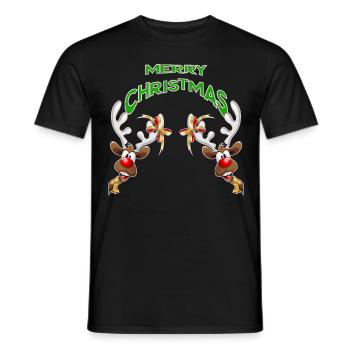 MERRY CHRISTMAS - T-shirt homme - noir - Devant - AI Model Male 178 light (178cm)