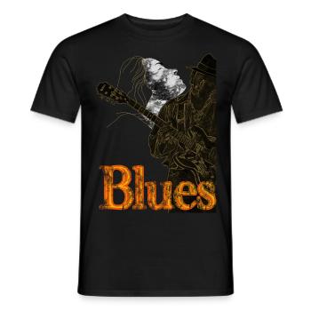 Musique Blues - T-shirt homme - noir - Devant - AI Model Male 178 light (178cm)