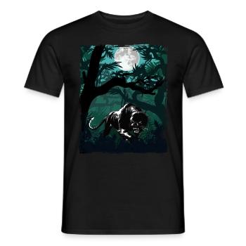 Panthère noire dans la jungle - T-shirt homme - noir - Devant - AI Model Male 178 light (178cm)