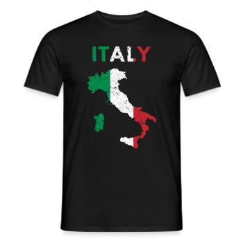 Championnat d’Italie Italy Football 2021 - T-shirt homme - noir - Devant - AI Model Male 178 light (178cm)