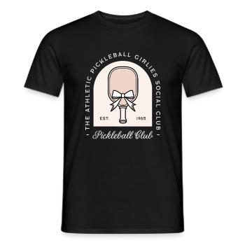 Giocatore di squadra del club femminile di Pickleball Sport - T-shirt uomo - nero - Fronte - AI Model Male 178 light (178cm)