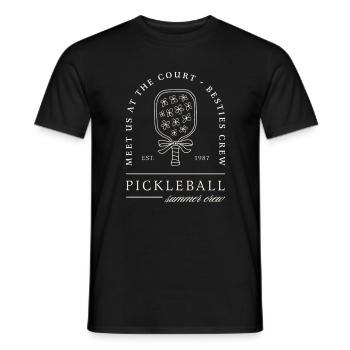 Pickleball Sommer Beste Freunde Mädchen Crew Humor - Männer T-Shirt - Schwarz - Vorne - AI Model Male 178 light (178cm)