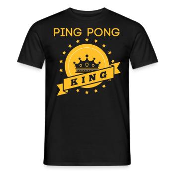 ping pong king - Männer T-Shirt - Schwarz - Vorne - AI Model Male 178 light (178cm)