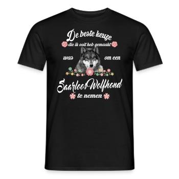 Saarloos Wolfhond - Männer T-Shirt - Schwarz - Vorne - AI Model Male 178 light (178cm)