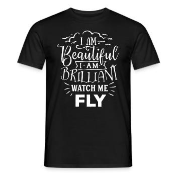 Motivation Rêves Caractère Cadeau Vie Positif - T-shirt homme - noir - Devant - AI Model Male 178 light (178cm)