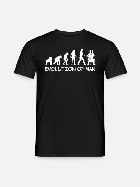 Evolution Cello Klassische Musik Instrument Musik - Männer T-Shirt - Schwarz