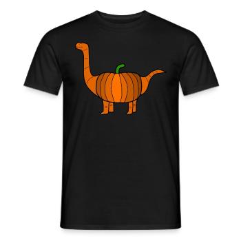Pumpkin Dino - Men's T-Shirt - black - Front - AI Model Male 178 light (178cm)