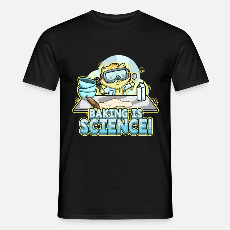 Cat kitten baking is science baker - Men’s T-shirt - black