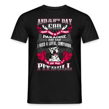 Pit Bull Pitbull Loyal Companion Prayer Gift - Men's T-Shirt - black - Front - AI Model Male 178 light (178cm)