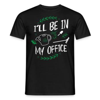 Garden gardener plants gardening roses meadow - Men's T-Shirt - black - Front - AI Model Male 178 light (178cm)